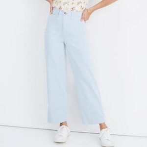 Madewell Emmett blue slim-leg crop pants